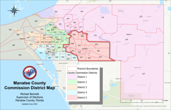 Map of Manatee County District 5